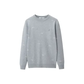 HLA Knitwear Men Medium Gray Pattern B2