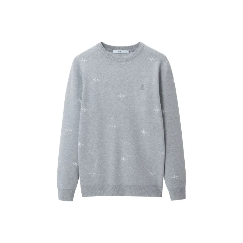 HLA Knitwear Men Medium Gray Pattern B2-0