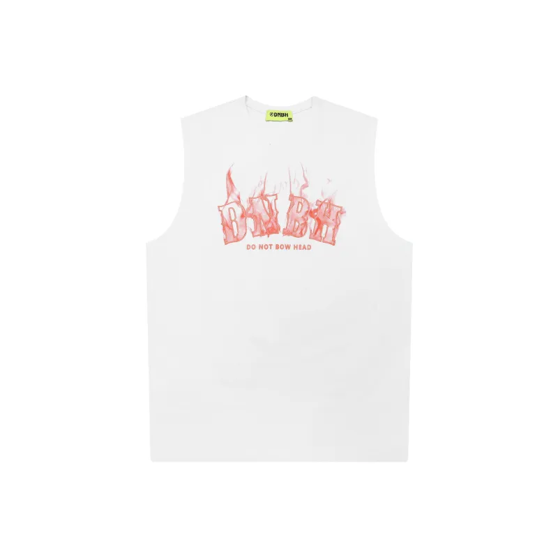 DNBH Loose Fit 100% Cotton Breathable Sleeveless Sports Shirt Unisex Multiple Colors-0