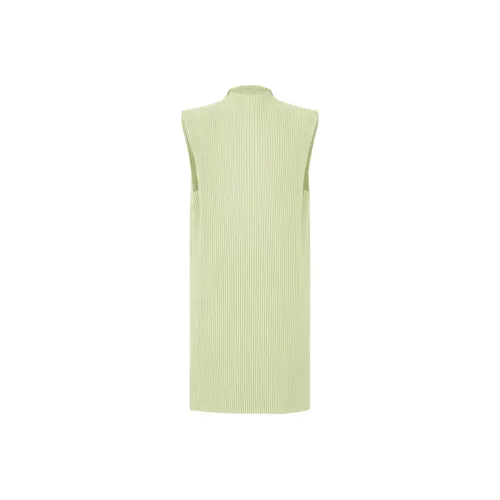 Homme Plissé Issey Miyake Monthly Color April Tank Tops Men's Light Emerald Green