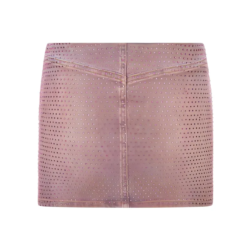 DIESEL Denim Short Skirts Women's Pink-1