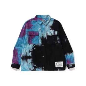A BATHING APE Tie Dye Relaxed Fit Cpo Shirt