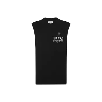 PHILIPP PLEIN Logo print Crew neck Tank Top
