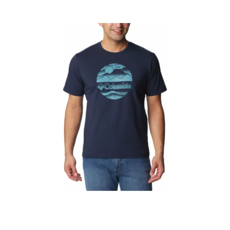 Columbia TrekSun Trek T-Shirt Men's Preppy Marine Blue-0