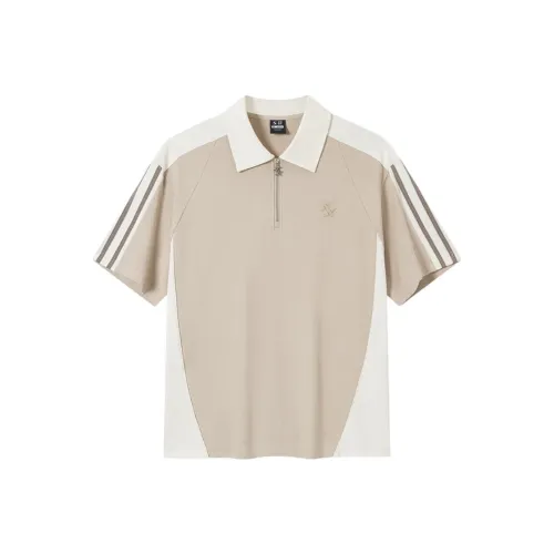XTEP Polo Shirt Men's Latte Brown/Cotton White