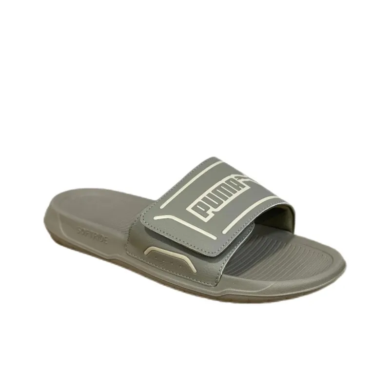 PUMA Slip Resistant Abrasion Resistant Slide Slippers Men's Green-2
