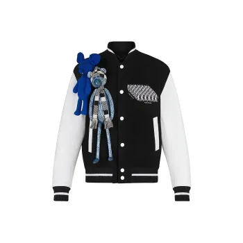 LOUIS VUITTON SS22 Baseball Jacket Men's Black
