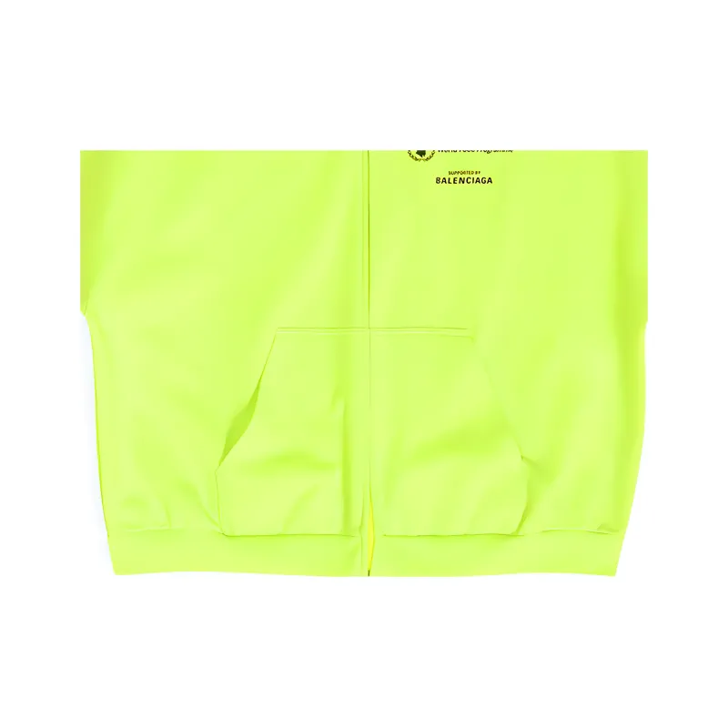 Balenciaga Balenciaga X WFP FW22 Sweatshirt Loose Fit Style Men's Neon Yellow-5