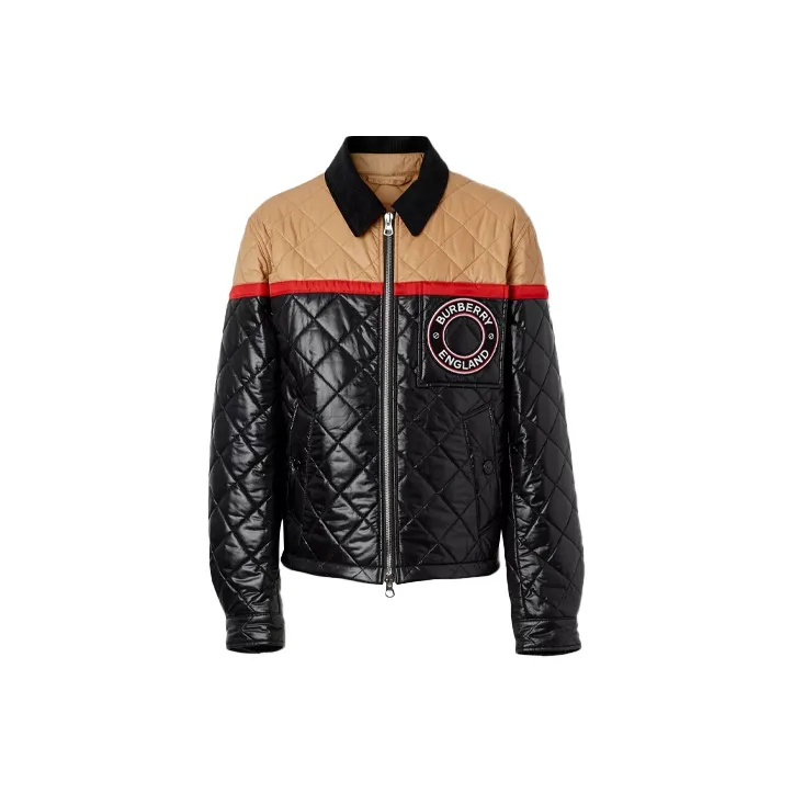 Burberry Colour Block Recycled Nylon Harrington Jacket-0