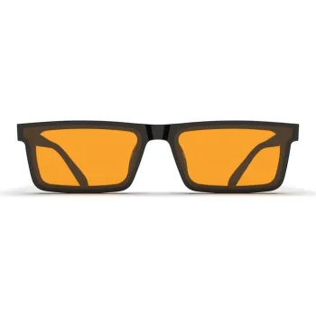 MID Plate And Metal Rectangular Sunglasses Unisex Black