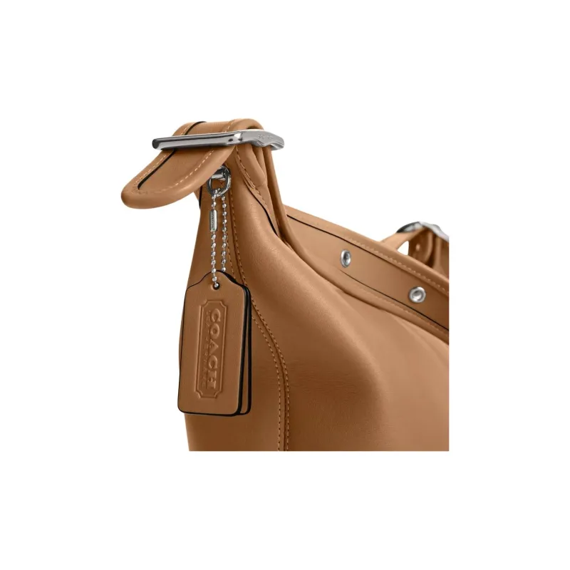 COACH Leather Hobo Bag, Crossbody Bag, Shoulder Bag Medium Size Women's Brown-4