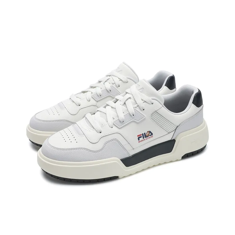 Maison Kitsune x FILA CAMPUS Low Top Skateboard Shoes Men's Snow White-2