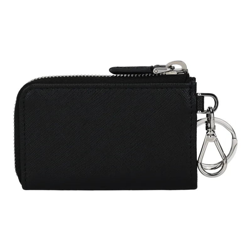 PRADA Saffiano Leather Key Pouch Women's Black-2