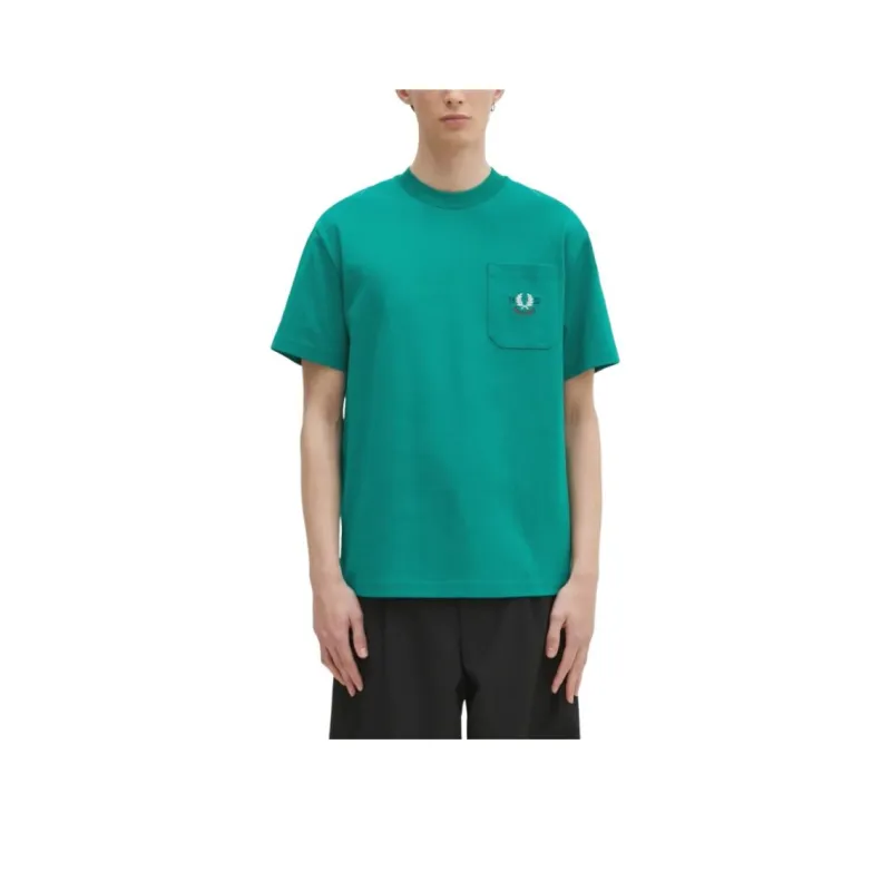 FRED PERRY T Shirts Men Green-2