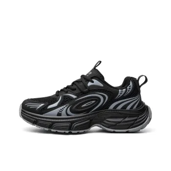 JEEP SPIRIT Cushioning Height Increasing Abrasion Resistant Breathable Slip Resistant Low Top Casual Shoes Men's Black