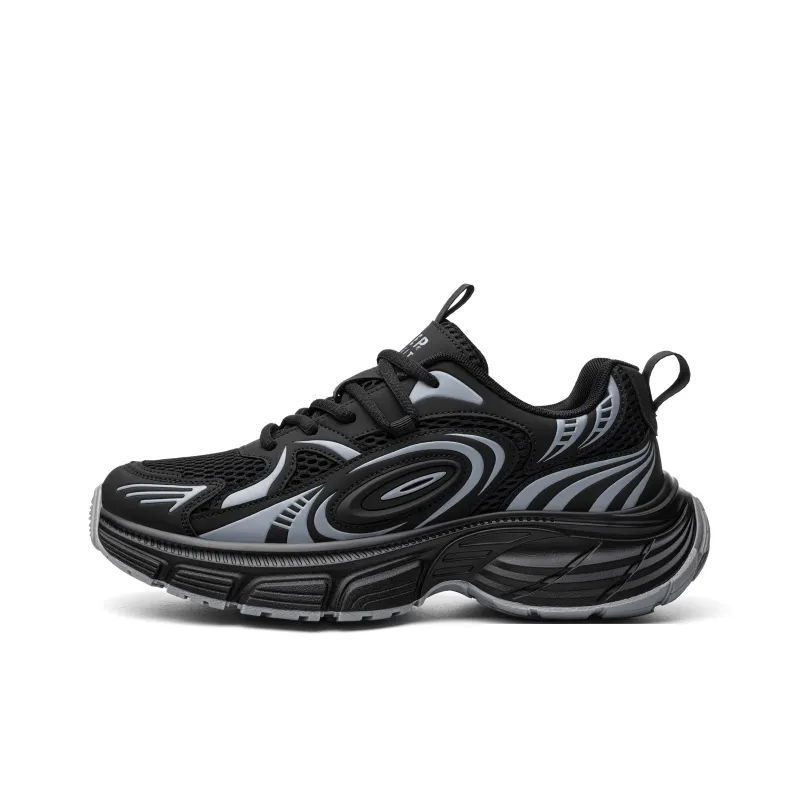 JEEP SPIRIT Cushioning Height Increasing Abrasion Resistant Breathable Slip Resistant Low Top Casual Shoes Men's Black-0