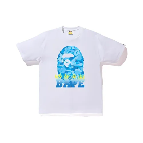 A BATHING APE Fire Camo Bape Flame Tee