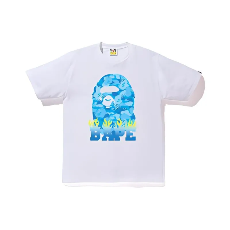 Bape Fire Camo Bape Flame Tee-0