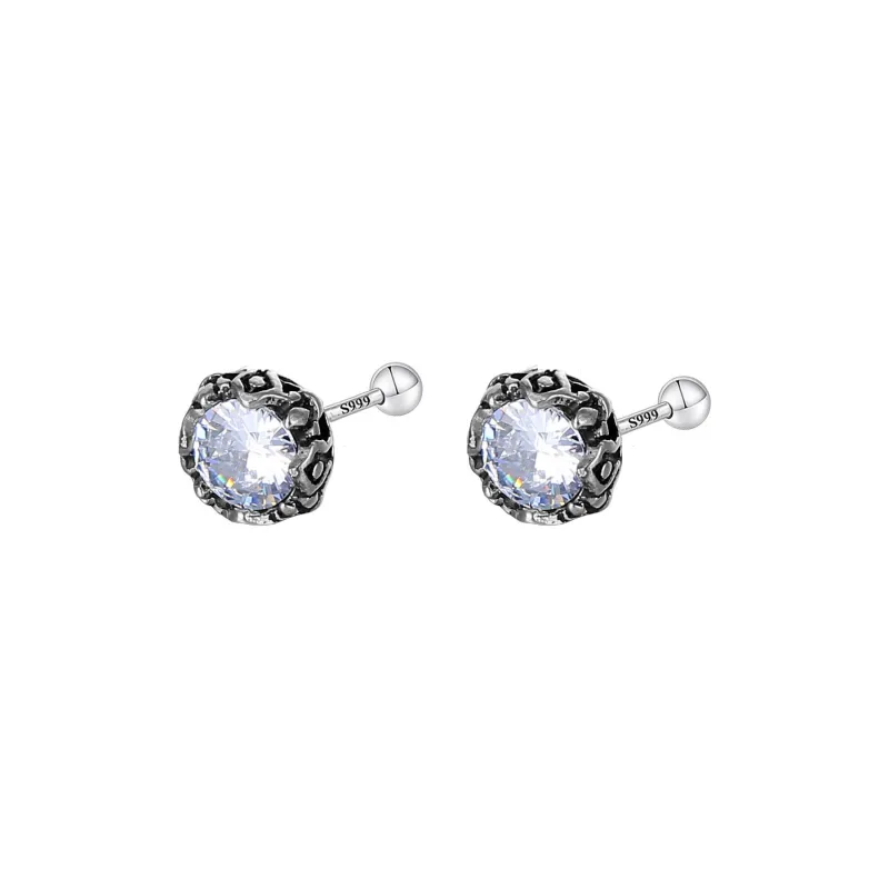 GIFT&CO 999 Fine Silver Stud Earrings Unisex-8