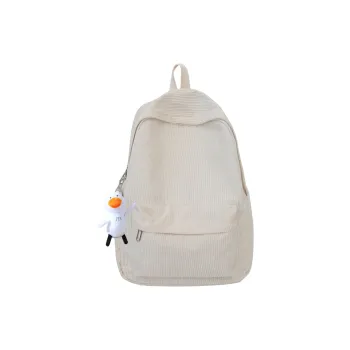 OURFUN Corduroy Backpack Regular Women's White/Black/Pink/Red/Khaki/Green/Blue