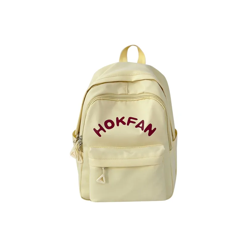 SEVENMOONS Nylon Backpack Unisex White/Black/Yellow/Lake Blue-6