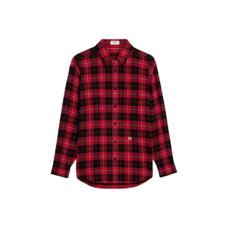 CELINE Shirts Unisex Red/Black-0