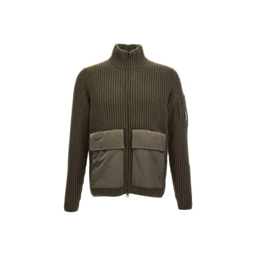 C.P.Company High-Neck Logo Badge Cardigan