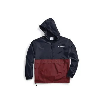 Champion Jackets Coats US Version Unisex Navy Blue & Burgundy Patchwork