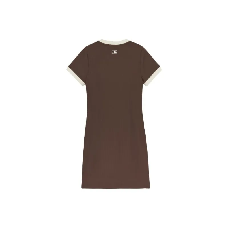 MLB New York Yankees Golji Short Sleeved Dress Women's Brown-1
