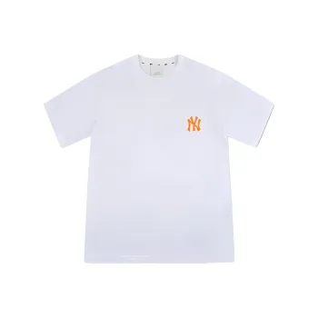 MLB New York Yankees T Shirt Unisex White Orange