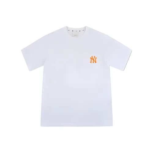 MLB New York Yankees T Shirt Unisex White Orange