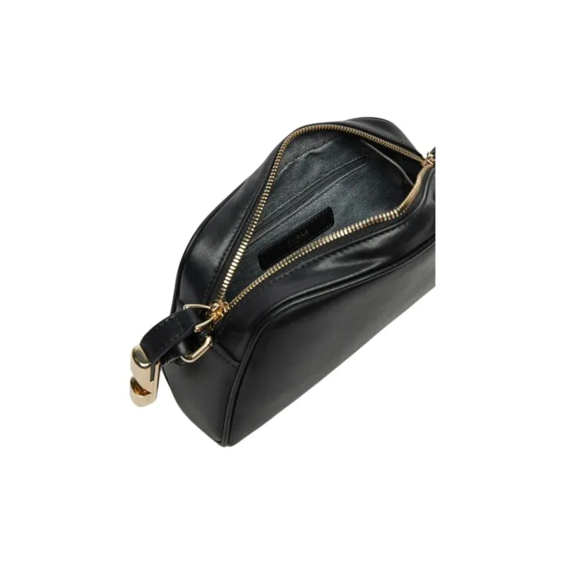 Furla Calfskin Shoulder Bag, Crossbody Bag Small Size Women's Black-3