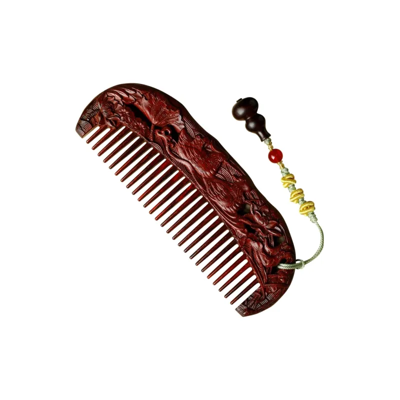 FANGYUANXIAOFU Rosewood Wooden Comb Women's-0
