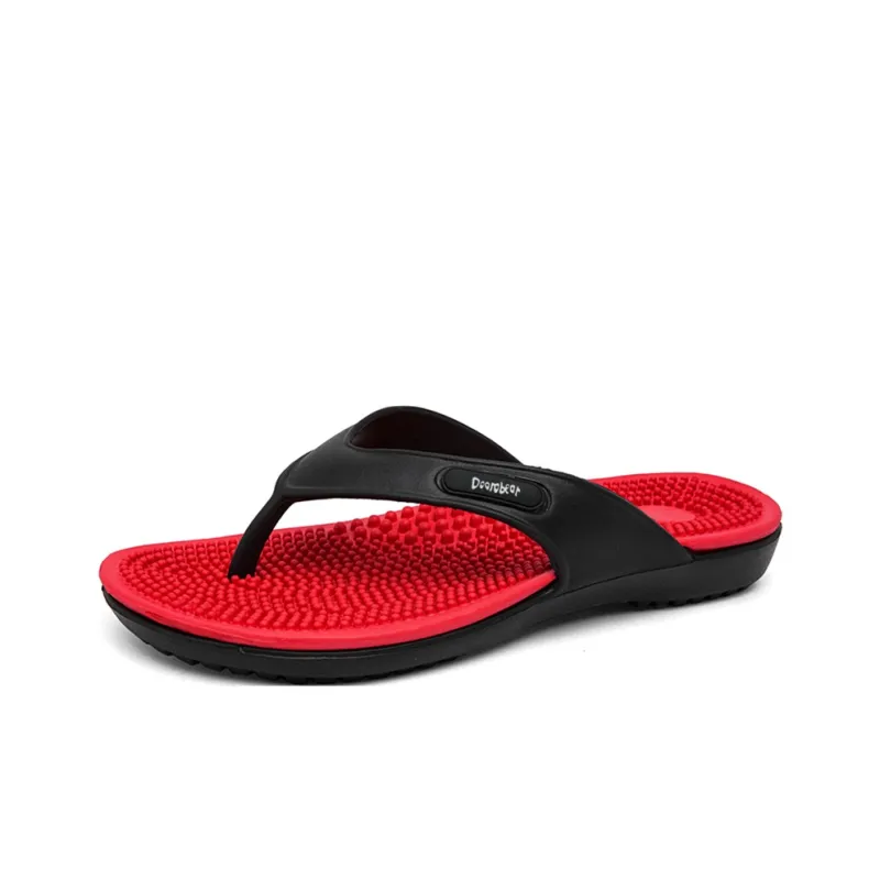 Budding Bear Rubber Sole Odor Resistant Abrasion Resistant Slip Resistant Flip Flops Men's-3