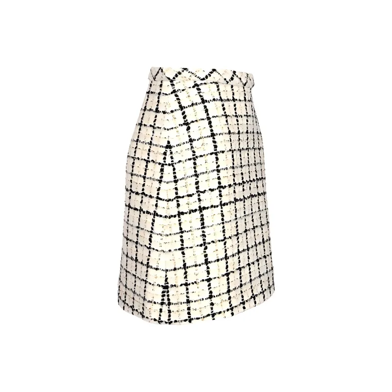 Valentino Checked Tweed Mini Skirt-2