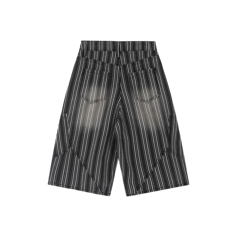 BEAR UNION Denim Shorts Unisex Black-1