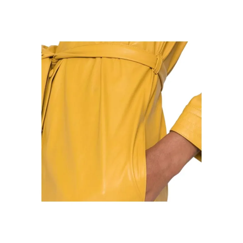 PINKO Long Sleeved Dress Women's Yellow-5