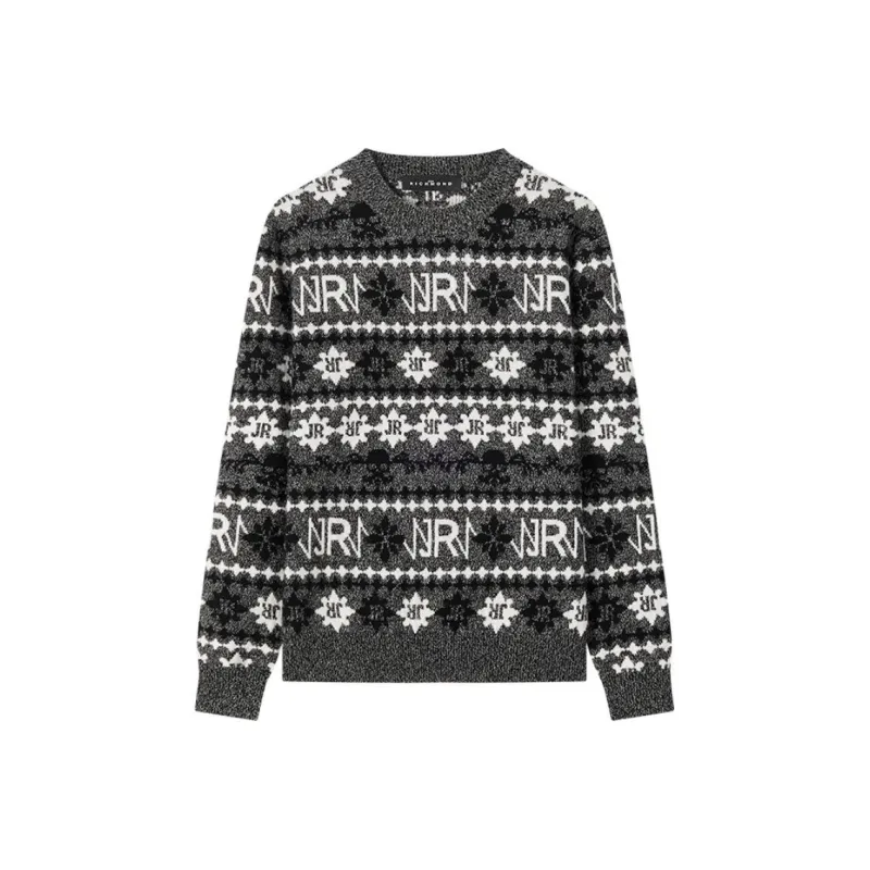 JOHN RICHMOND Cashmere Sweater Men's Smoke Gray Letter-0
