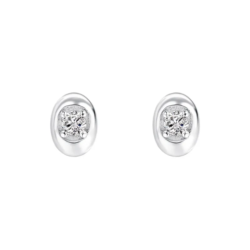 Happy Tide S 999 Fine Silver Stud Earrings Women's-0