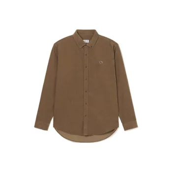 LACOSTE Shirts Men Brown