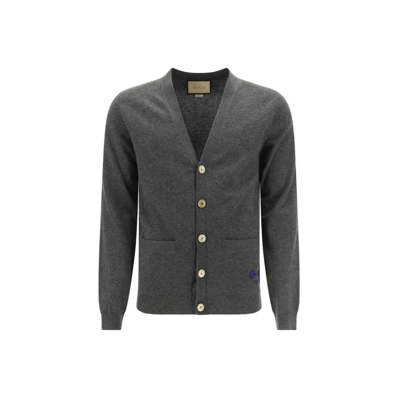 GUCCI Horsebit detail Cashmere Cardigan-0