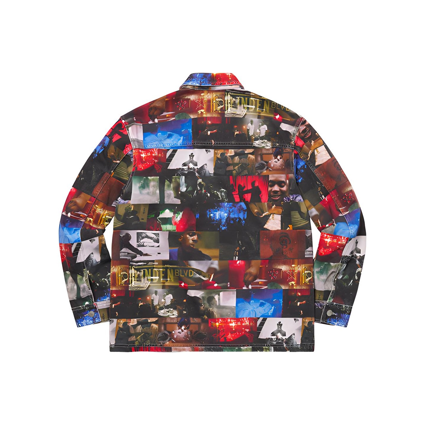 Supreme Nas and Dmx Collage Denim Chore Coat - POIZON