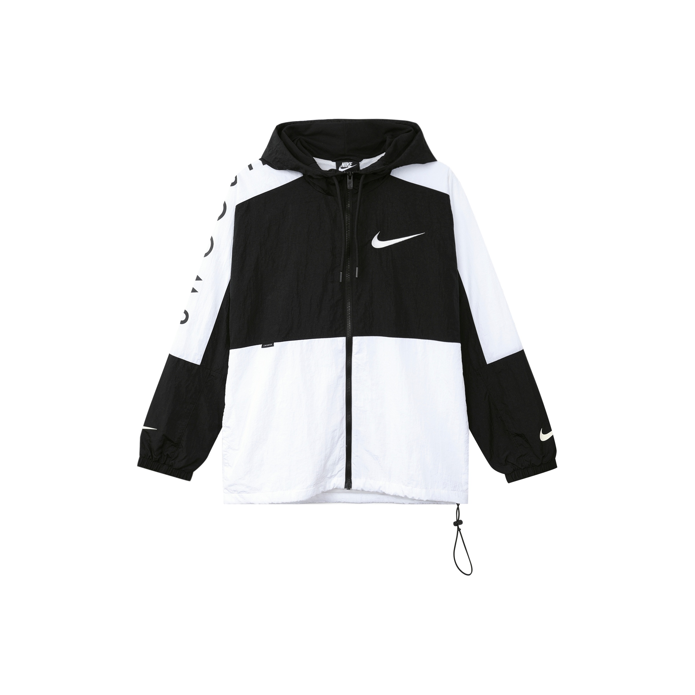 Nike Men's Zip-Up Sports Hooded Jacket 'Black/White' - POIZON