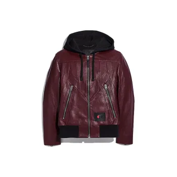Champion X COACH Jackets Men Burgundy