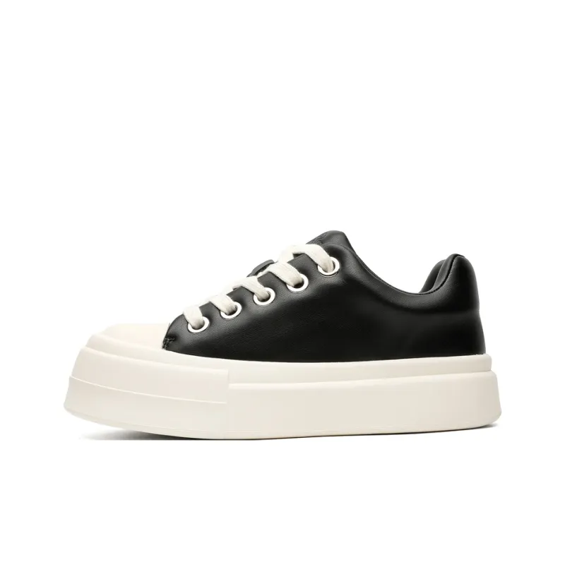 ZONEJOY Slip Resistant Cushioning Abrasion Resistant Low Top Skateboard Shoes Unisex Black-0