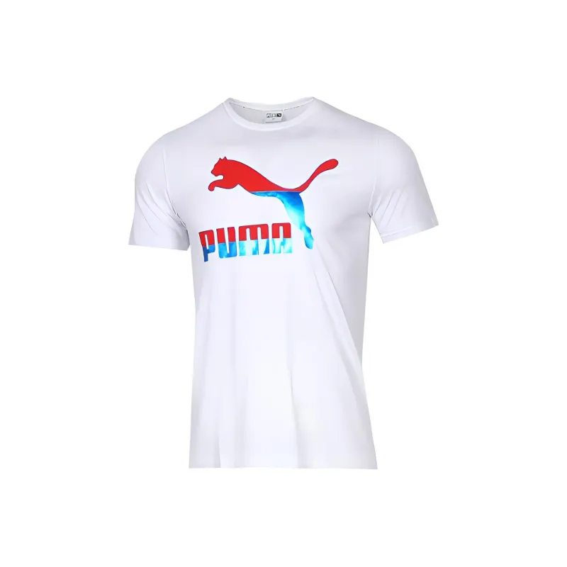 PUMA T Shirt Men's PUMA White Red-0