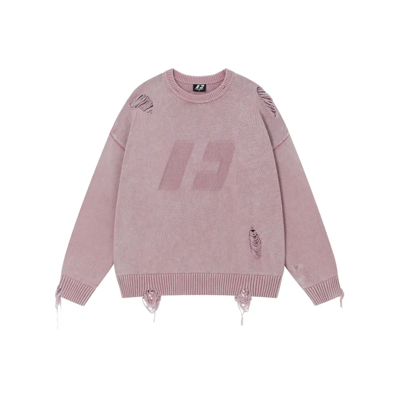 FORNINES Knitted Fabric Sweater Unisex-9