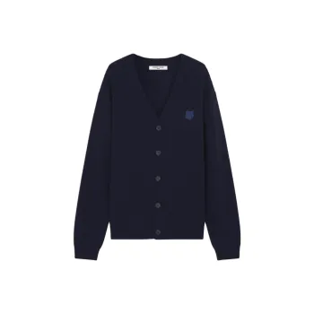 Maison Kitsune Bold Fox Head Patch Knitted Cardigan