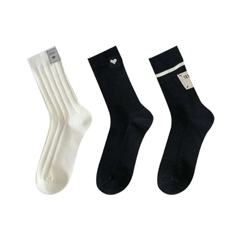 MIIOW Mid Calf Socks Women's 3 Pack-28