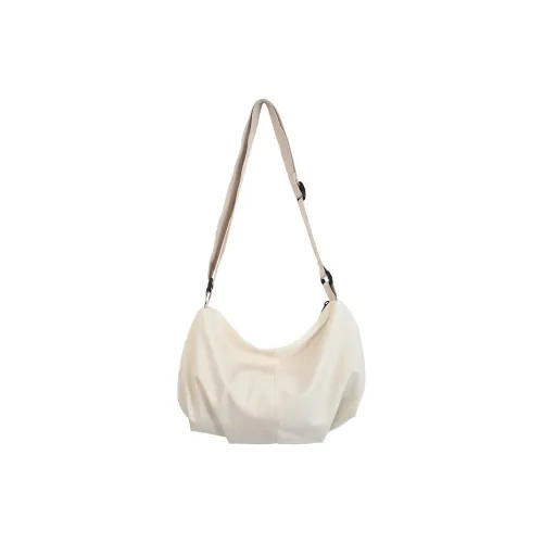 GOBLIN SHARKS 1759 Nylon Backpack Shoulder Bag Medium Size Unisex White/Black/Beige